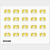 Rond Sticker pour pousses (Feuille)