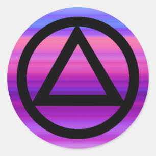 Rond Sticker pour récupération circulaire et triangulai