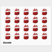 Rond sticker pour sac de Noël (Feuille)