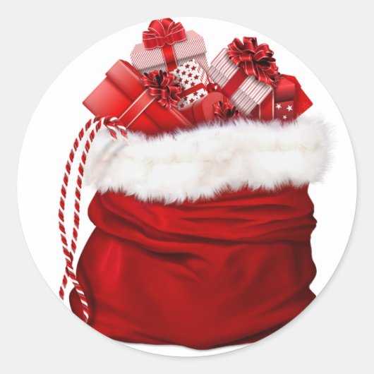 Rond sticker pour sac de Noël (Devant)
