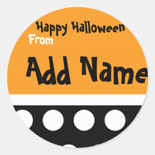 Rond Sticker pour sac de traitement d'Halloween (Devant)