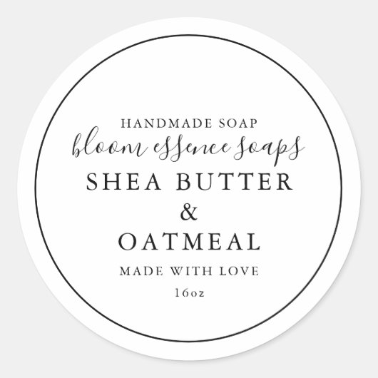 Rond Sticker pour savon (Devant)