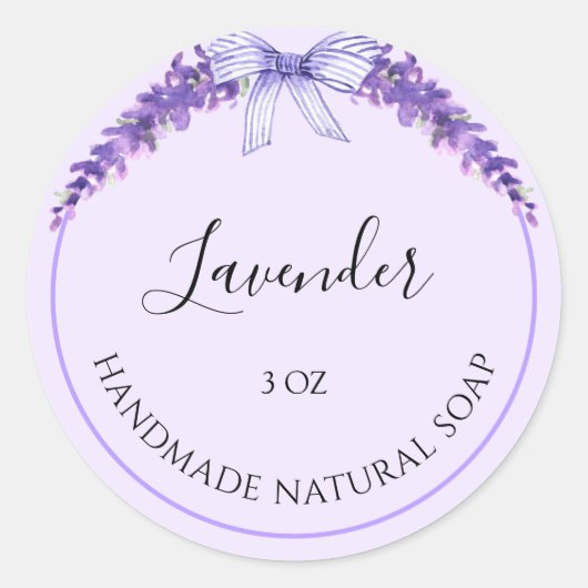 Rond Sticker pour savon artisanal Lavender (Devant)
