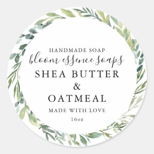 Rond Sticker pour savon de remplissage (Devant)