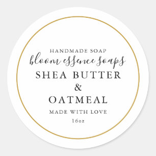 Rond Sticker pour savon or Faux