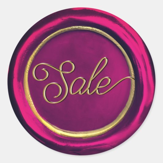 Rond Sticker pour sceau de cire d'or de Bourgogne éléga (Devant)