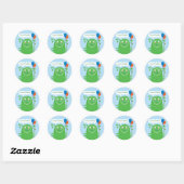 Rond Sticker pour sceau de faveur Monster Bash (Feuille)