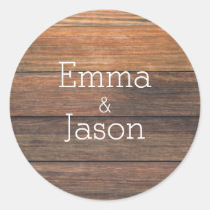 Rond Sticker pour sceau Mariage pour grains de bois