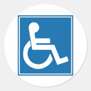 Rond Sticker pour SIGNALÉ Handicap