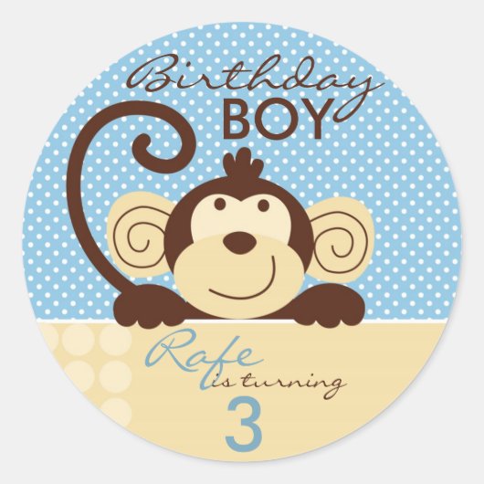 Rond Sticker pour singe (Devant)