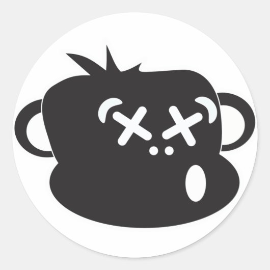 Rond Sticker pour singe ivre (Devant)