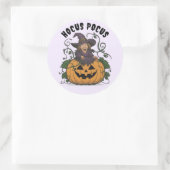 Rond Sticker pour sorcière Halloween drôle (Sac)
