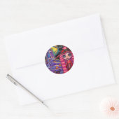 Rond Sticker pour sorcière Halloween rose (Enveloppe)