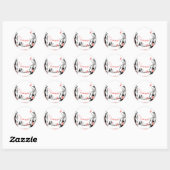 Rond Sticker pour sorcières d'Halloween (Feuille)