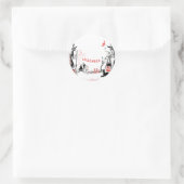 Rond Sticker pour sorcières d'Halloween (Sac)