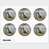 Rond Sticker pour soutenir les oiseaux migrateurs (Feuille)