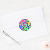 Rond Sticker pour spirales arc-en-ciel infini (Enveloppe)