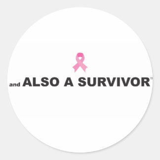 Rond Sticker pour survivant du cancer du sein