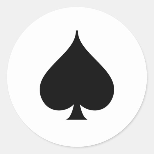 Rond Sticker pour Symbole Black Spade (Devant)