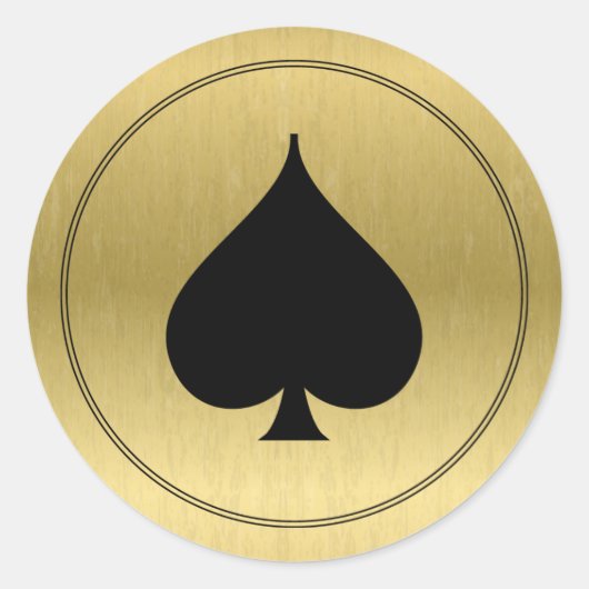 Rond Sticker pour Symbole Black Spade (Devant)