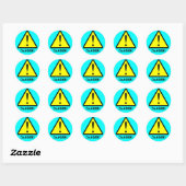 Rond Sticker pour Symbole d'Avertissement Personnalisab (Feuille)