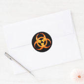 Rond Sticker pour Symbole de Biodanger Orange Cloud (Enveloppe)