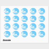 Rond Sticker pour symbole de canotage (Feuille)