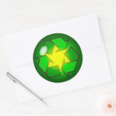 Rond Sticker pour symbole de recyclage (Enveloppe)