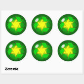 Rond Sticker pour symbole de recyclage (Feuille)