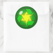 Rond Sticker pour symbole de recyclage (Sac)