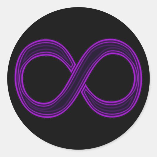 Rond Sticker pour symbole d'infini violet (Devant)