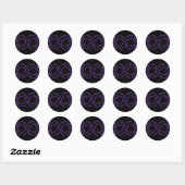 Rond Sticker pour symbole d'infini violet (Feuille)