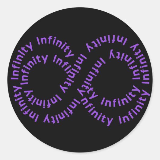 Rond Sticker pour symbole d'infini violet (Devant)