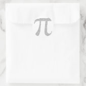 Rond Sticker pour symbole Pi (Sac)