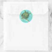 Rond Sticker pour tortue de mer (Sac)