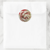 Rond Sticker pour tulipe rose et blanc (Sac)