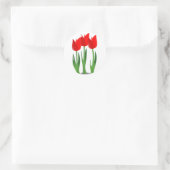 Rond Sticker pour tulipes rouges (Sac)