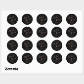 Rond Sticker pour une douche nuptiale. (Feuille)