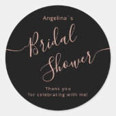 Rond Sticker pour une douche nuptiale. (Devant)