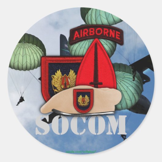 Rond Sticker pour vétérans de Patch des forces spéciale (Devant)