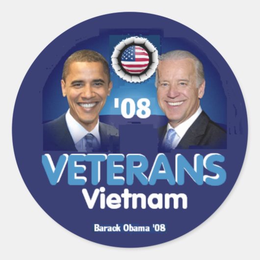 Rond Sticker pour vétérans VIETNAM (Devant)