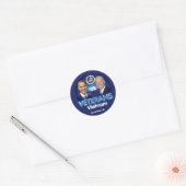 Rond Sticker pour vétérans VIETNAM (Enveloppe)