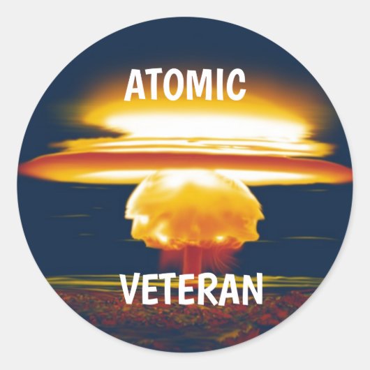 Rond Sticker pour vétérinaire atomique avec nuage de ch (Devant)