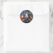 Rond Sticker pour vilain contre héros (Sac)