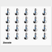 Rond Sticker pour violon électrique cool ! (Feuille)