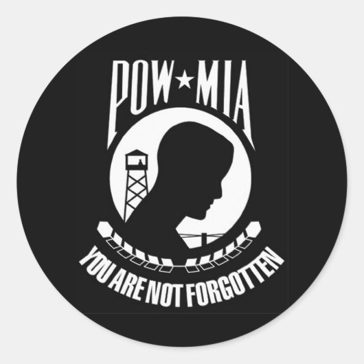 Rond Sticker POW MIA (Devant)