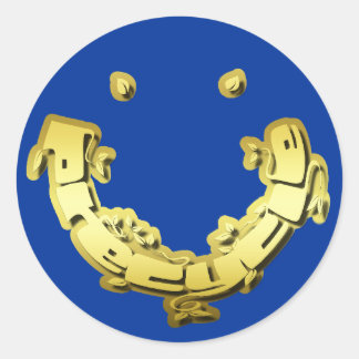 Rond Sticker Precycle en lettres feuille or