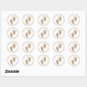 Rond Sticker préféré Baby shower Parties scintillant or (Feuille)