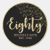 Rond Sticker préféré Black & Gold 80e anniversaire (Devant)