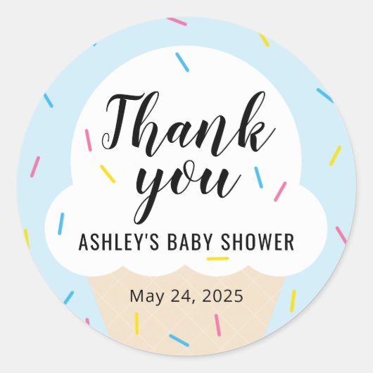 Rond Sticker préféré de la crème glacée (Devant)